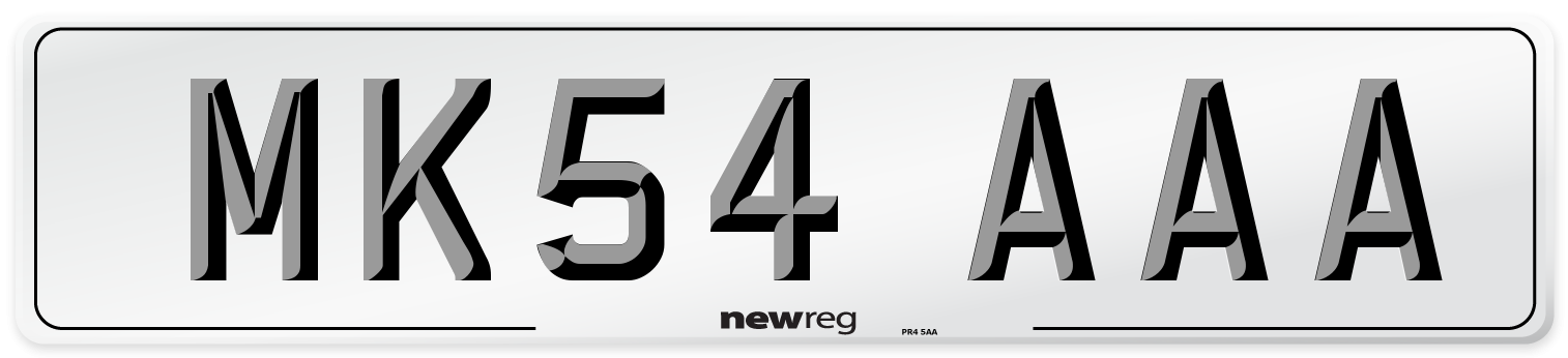 MK54 AAA Number Plate from New Reg